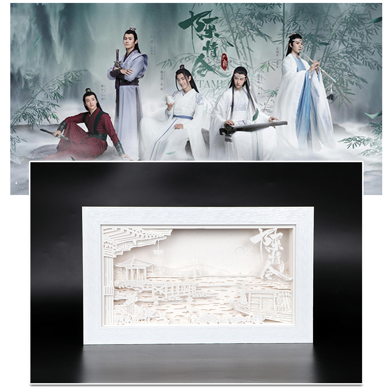 3d光影紙雕燈定制 3d光影紙雕燈定制