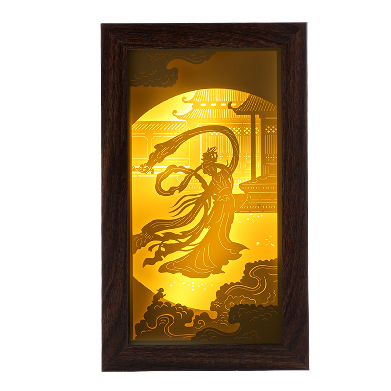 企業(yè)禮品立體紙雕燈中秋節(jié)贈(zèng)禮嫦娥奔月紙雕燈廠(chǎng)家定制