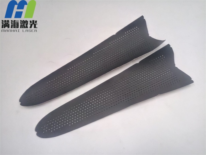 自行車PU坐墊皮料激光打孔加工