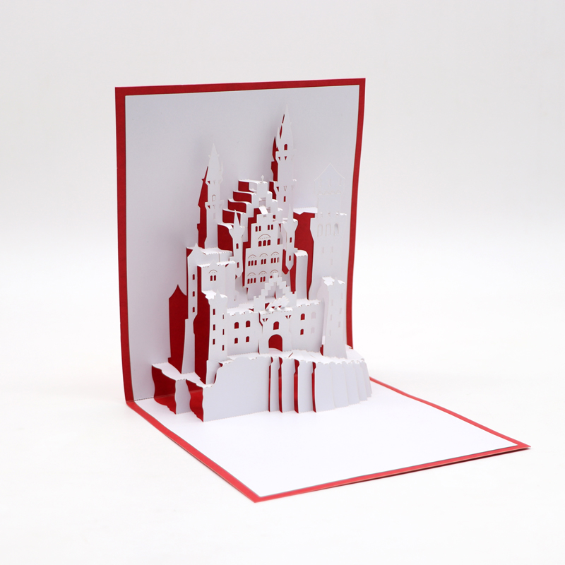 3d立體賀卡定制3d模型立體賀卡城堡廠家定制批發(fā)