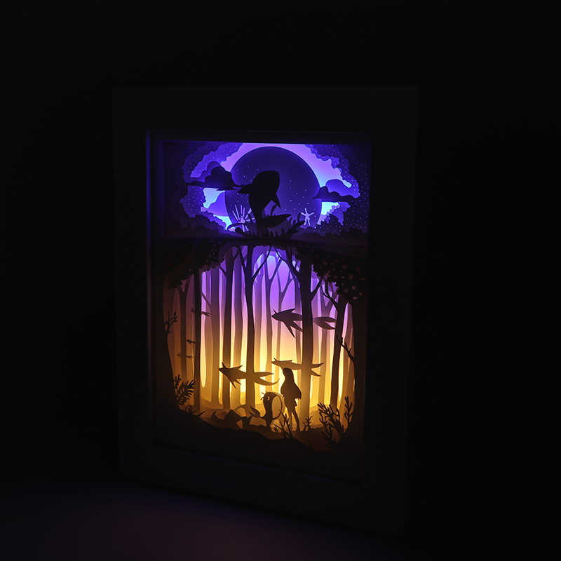 3d光影diy紙雕燈創(chuàng)意鏤空diy紙雕燈擺件夢(mèng)幻海洋廠家定制