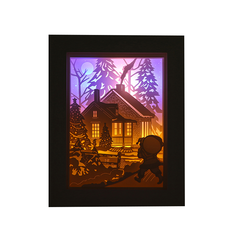 3d光影紙雕燈臺(tái)燈創(chuàng)意鏤空臺(tái)燈紙雕燈擺件廠家定制