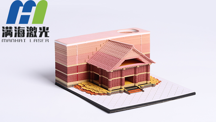 3D建筑便簽企業(yè)禮品定制，他們?yōu)楹味歼x擇滿海激光？